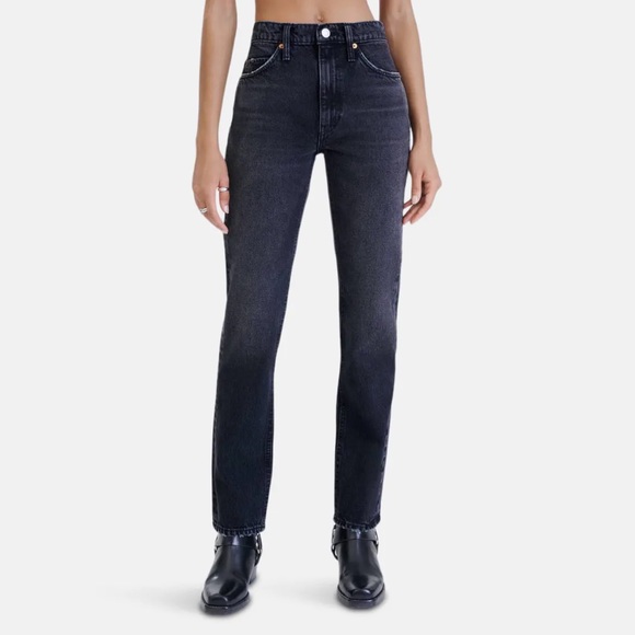 Re/Done 70S Straight In "Broken In Black" Wash - Picture 1 of 10